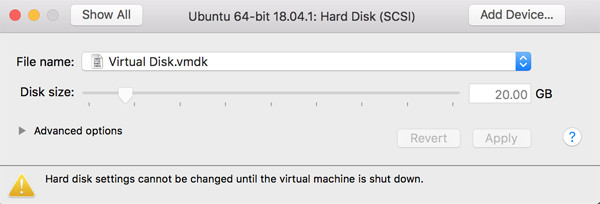 VM Disk Space